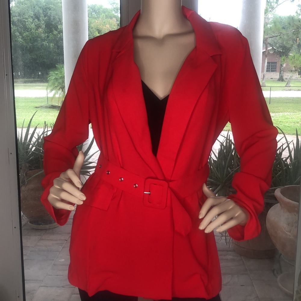 Red Blazer Jacket - Picture 6 of 6